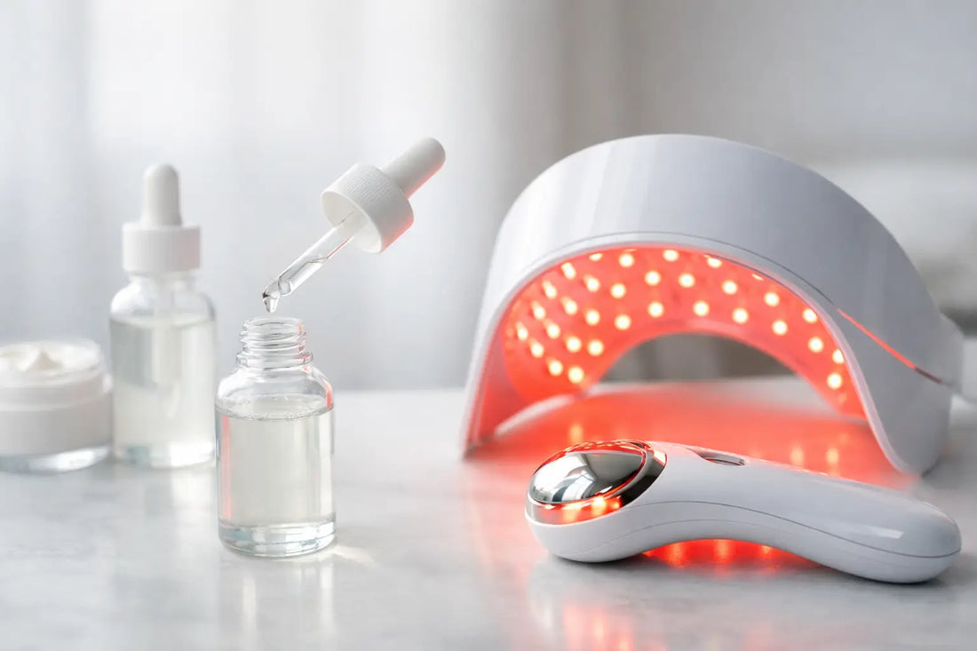 Hvordan kombinere serum og LED-lys trygt