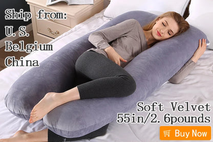 VelværePude – J-formet pude til gravide og afslapning