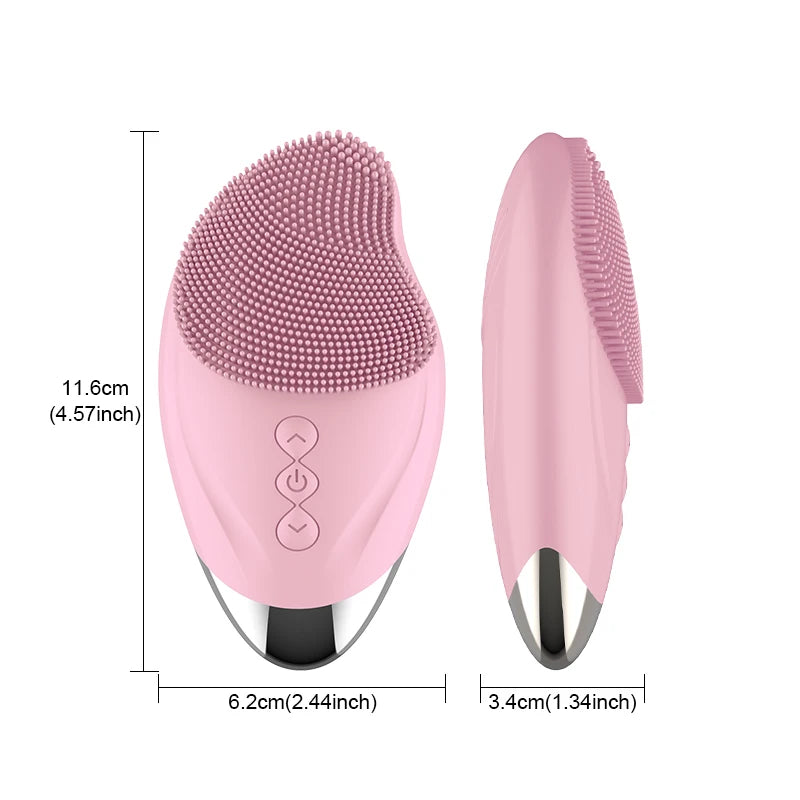 PAKISS Multifunctional  Electric Silicone Face Brush - Deep Pore Cleanser for Blackheads, Oil Control & Makeup Removal
