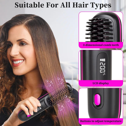 VelvetVolume™ Cordless Heated Brush for Volume and Shine