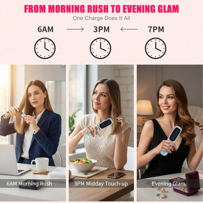 VelvetVolume™ Cordless Heated Brush for Volume and Shine