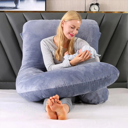 VelværePude – J-formet pude til gravide og afslapning