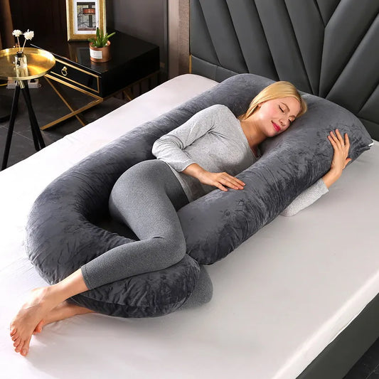 VelværePude – J-formet pude til gravide og afslapning